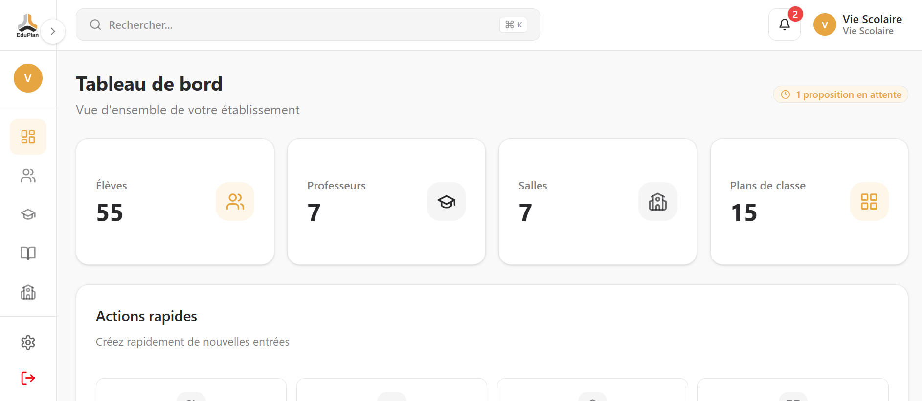 EduPlan – Logiciel de création de plans de classe